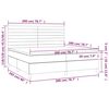 vidaXL Boxspringbett mit Matratze Hellgrau 200x200 cm Stoff
