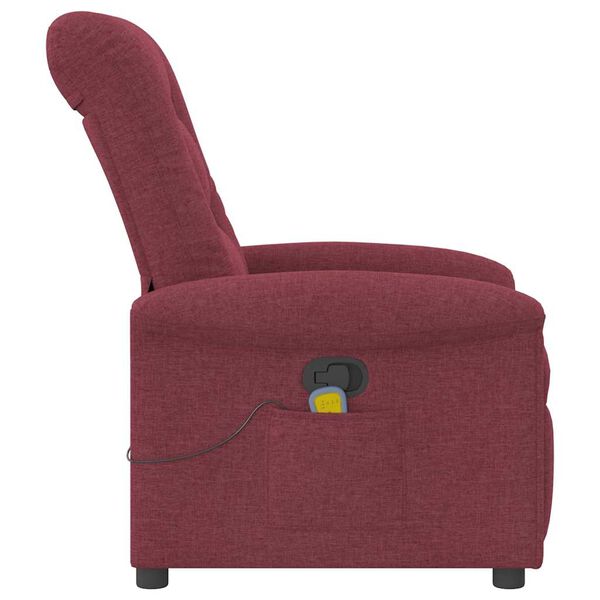 vidaXL Massagesessel Weinrot Stoff