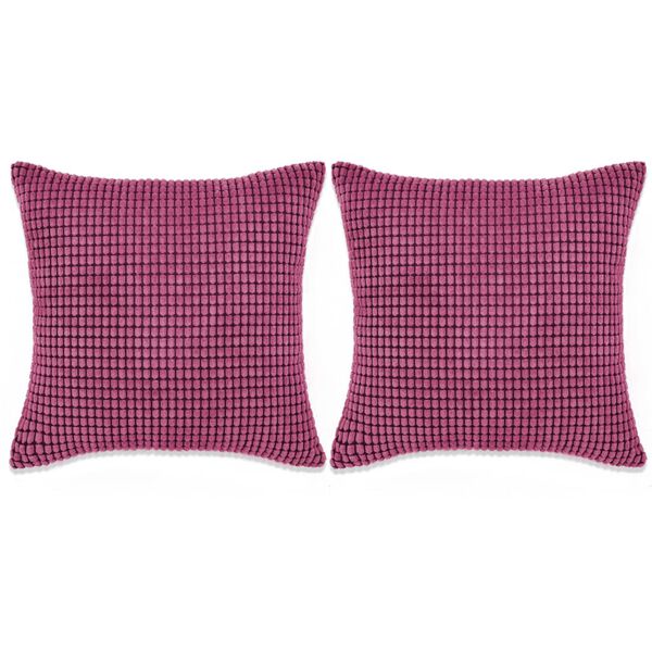 vidaXL Kissen-Set 2 Stk. Velours 45 x 45 cm Rosa