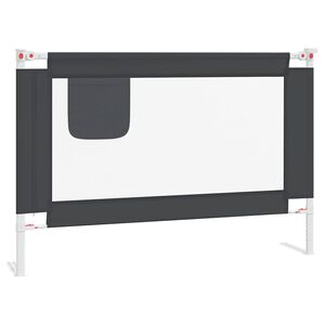 vidaXL Kleinkind-Bettschutzgitter Dunkelgrau 100x25 cm Stoff