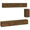 vidaXL 6-tlg. TV-Schrank-Set R&auml;uchereiche Holzwerkstoff