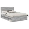 vidaXL Bettrahmen Sonoma-Grau 160 x 200 cm Massives Kiefernholz