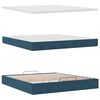 vidaXL Ottoman-Bett mit Matratze Dunkelblau 160x200 cm Samt