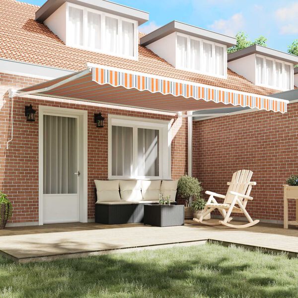 vidaXL Einziehbare Markise Mehrfarbig 400 &times; 300 cm