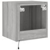vidaXL TV-Wandschrank mit LED-Leuchten Grau Sonoma 40,5x35x40 cm