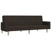 vidaXL Schlafsofa 2-Sitzer mit Fu&szlig;hocker Dunkelbraun Stoff