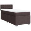 vidaXL Boxspringbett mit Matratze Dunkelbraun 90x190 cm Stoff