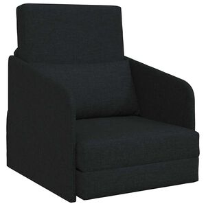 vidaXL Schlafsofa 60cm Schwarz Stoff