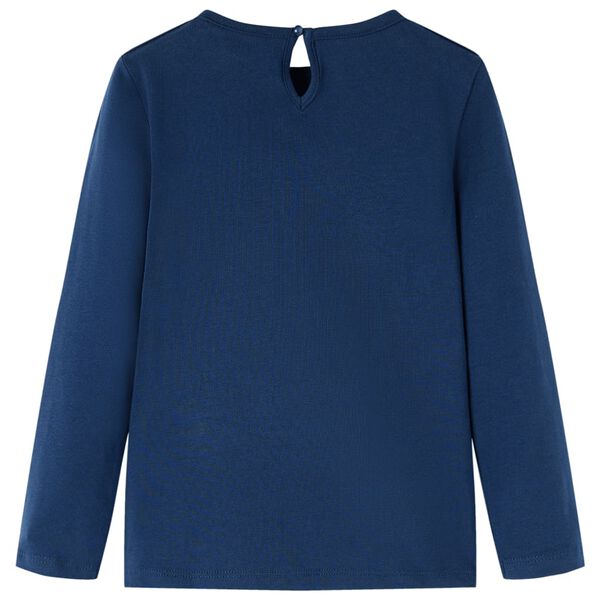 Kinder-Langarmshirt Marineblau 92
