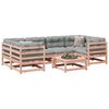 vidaXL 7-tlg. Garten-Sofagarnitur mit Kissen Massivholz Douglasie