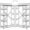 vidaXL Offener Kleiderschrank Schwarz 101 x 43 x 188 cm Stahl