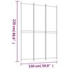 vidaXL 3-tlg. Paravent Braun 150x220 cm Stoff