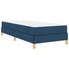 vidaXL Boxspringbett mit Matratze Blau 80 x 200 cm Stoff