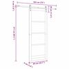 vidaXL Schiebet&uuml;r ORKDAL Wei&szlig; 83 x 211 cm Massives Kiefernholz