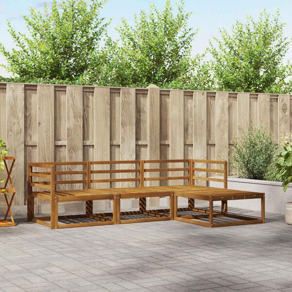 vidaXL Outdoor-Sofagarnitur 4 pcs Natur Massivholz Akazie