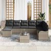 vidaXL Gartensofa-set Hellgrau Poly-Rattan