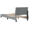 vidaXL Bettgestell ohne Matratze "Hanko" Hellgrau 90x190 cm Stoff