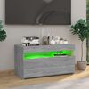 vidaXL TV-Schrank mit LED-Leuchten Grau Sonoma 75x35x40 cm
