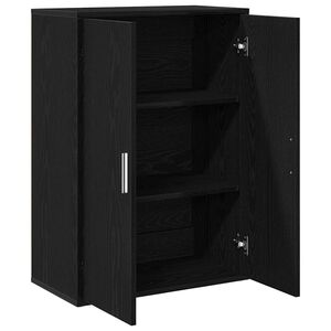 vidaXL Sideboard Schwarz Eichen-Optik 60 x 31 x 84 cm Holzwerkstoff