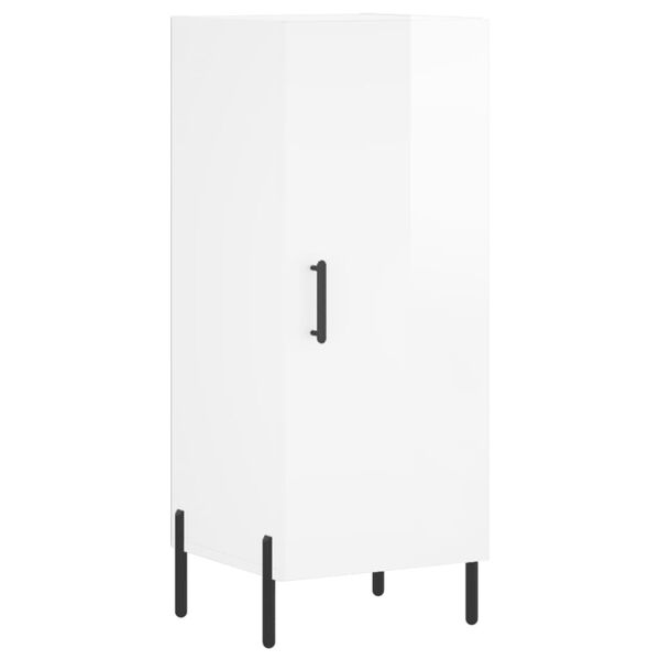 vidaXL Sideboard Hochglanz-Wei&szlig; 34,5x34x90 cm Holzwerkstoff