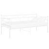 vidaXL Schlafsofa Bettgestell Wei&szlig; Metall 90x200 cm