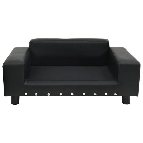 vidaXL Hundesofa Schwarz 81x43x31 cm Pl&uuml;sch und Kunstleder