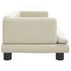 vidaXL Hundebett Creme 80x45x30 cm Kunstleder
