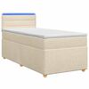 vidaXL Boxspringbett mit Matratze mit Kopfteil Creme 80 x 200 cm Stoff