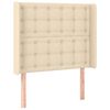 vidaXL Boxspringbett mit Matratze & LED Creme 100x200 cm Stoff
