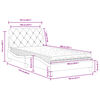 vidaXL Bett mit Matratze Rosa 100x200 cm Samt