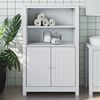 vidaXL Badschrank BERG Wei&szlig; 69,5x34x110 cm Massivholz Kiefer
