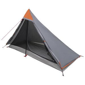 vidaXL Trekkingzelt Grau und Orange 222 x 85 x 125 cm