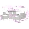 vidaXL Gartensofa-set 8 pcs Schwarz Poly-Rattan