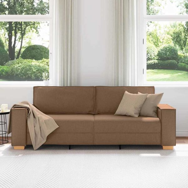vidaXL 3-Sitzer-Sofa Braun 180 cm Stoff
