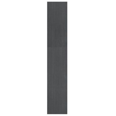 vidaXL Bücherregal/Raumteiler Grau 100x30x167,5 cm Massivholz Kiefer
