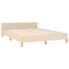 vidaXL Bettgestell ohne Matratze Creme 140x200 cm Stoff