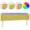 vidaXL LED Kopfteil Gr&uuml;n 203x16x78/88 cm Stoff