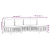 vidaXL 4-tlg. Garten-Lounge-Set mit Kissen Anthrazit Poly Rattan