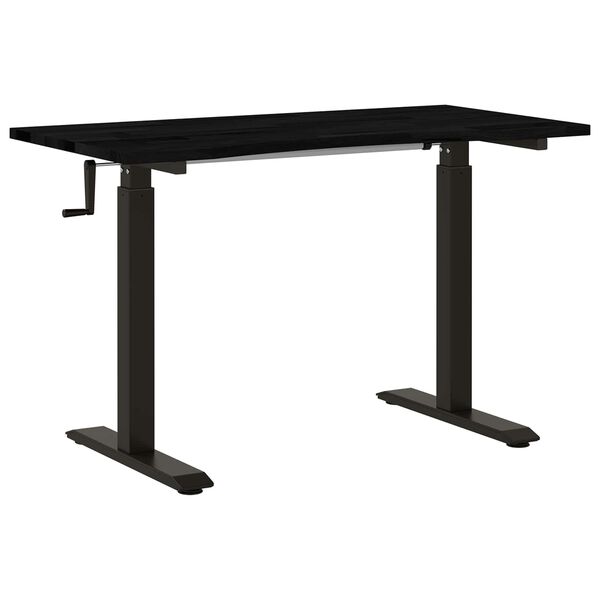 vidaXL Schreibtisch mit Speicher Schwarz und Dunkelbraun 120 x 60 cm