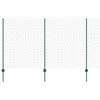 vidaXL Maschendrahtzaun mit Pfosten 25 x 1,4 m PVC-beschichteter Stahl