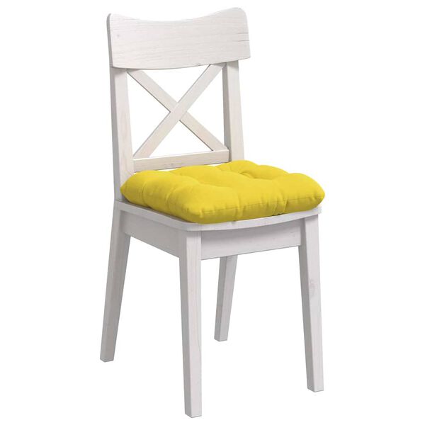 vidaXL Sitzkissen 4 pcs Helles Gelb 40 x 40 x 12 cm Stoff