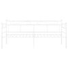 vidaXL Schlafsofa Bettgestell Wei&szlig; Metall 90x200 cm