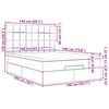 vidaXL Ottoman-Bett mit Matratzen Dunkelblau 140x190 cm Samt