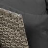 vidaXL 5-tlg. Garten-Sofagarnitur mit Kissen Grau Poly Rattan