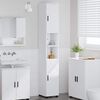 vidaXL Badezimmerschrank Wei&szlig; 30 x 35 x 192 cm Holzwerkstoff & Metall