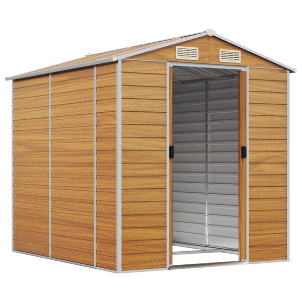 vidaXL Gartenhaus Hellbraun 191 x 215 x 198 cm Verzinkter Stahl