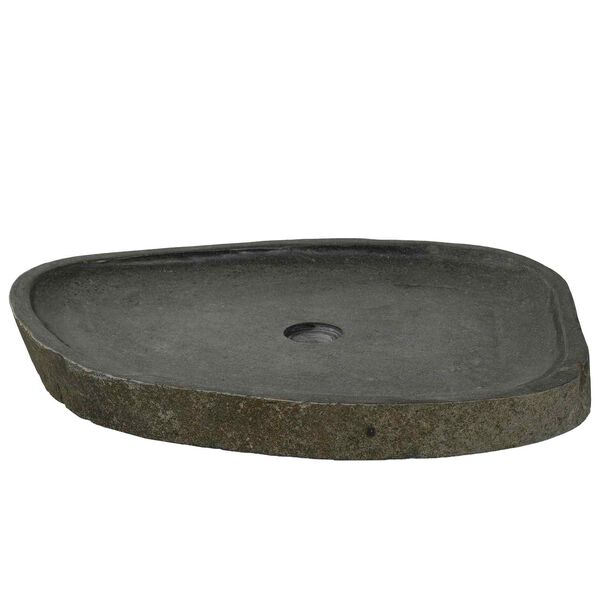 vidaXL Waschbecken Grau (55-65) x (40-50) x 6 cm Flussstein
