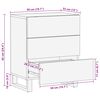 vidaXL Bettkasten Braun 50 x 33 x 62 cm Massivholz Mango