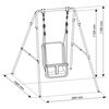 AXI Babyschaukel mit Sitz Metall 146x94x118 cm Anthrazit und Creme