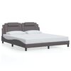 vidaXL Bettgestell "Viana" mit LED ohne Matratze Grau 180x200 cm